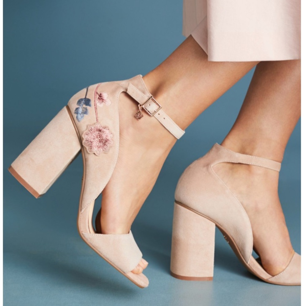 Nanette Lepore Embroidered Heels Sz 6 from Anthro